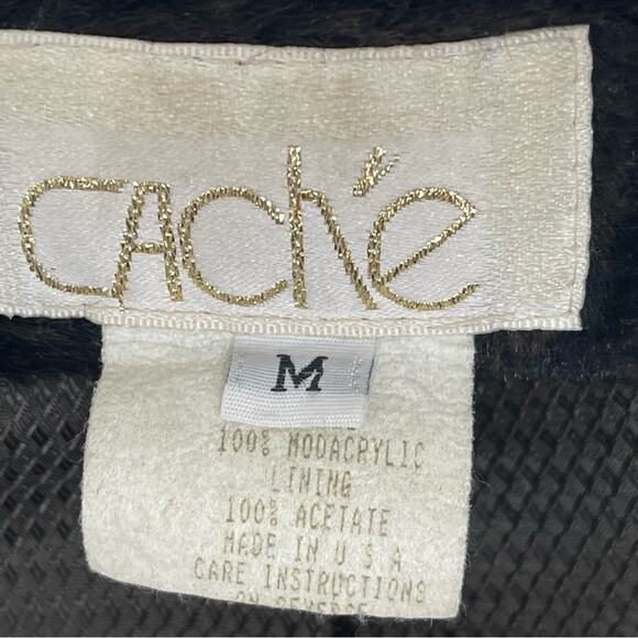 Cache Black and Brown Animal Print Cape - Picture 7 of 8